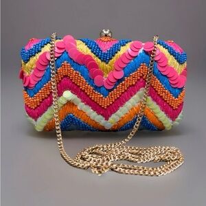 Vibrant Chevron Crossbody Bag